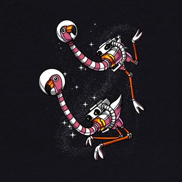 Flamingo Space Astronaut by underheaven